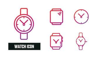 Watch Gradient Icon Vector Illustration