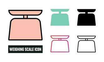 Weighing Scale Icon Set Vector Illustration