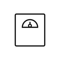 Weighing Scale Lineal Icon Symbol Vector. Black Outline Weighing Scale Icon vector