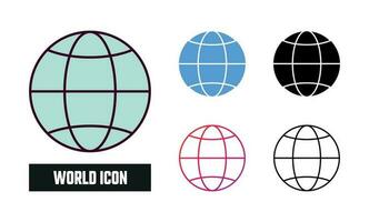 World Icon Set Vector Illustration