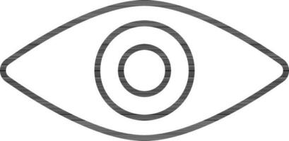 Eye Or View Thin Line Icon In Flat Style. vector