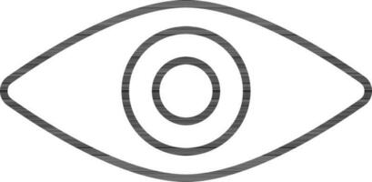 Eye Or View Thin Line Icon In Flat Style. vector