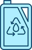 Recycling Fuel Icon In Blue Color. vector