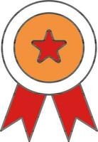 Star Badge Medal Colorful Icon. vector