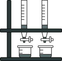 White And Gray Lab Experiment Kits Icon . vector