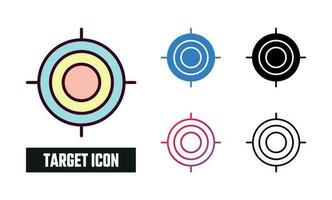 Target Icon Set Vector Illustration