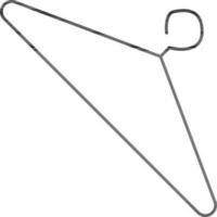 Blank Cloth Hanger Line Art Icon. vector