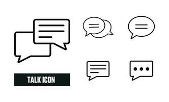 Talk Lineal Icon Symbol Vector. Black Outline Talk Icon vector