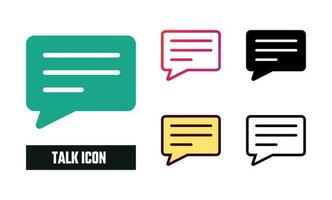 Talk Icon Set Vector Illustration