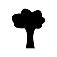 Tree Fill Icon Symbol Vector. Black Glyph Tree Icon vector