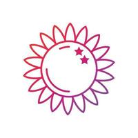 Sunflower Gradient Icon Vector Illustration