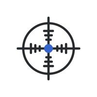 Target icon duotone blue grey colour military symbol perfect. vector