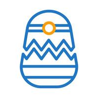 Egg icon duocolor blue orange colour easter symbol illustration. vector