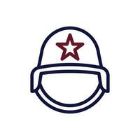 Helmet icon duocolor maroon navy colour military symbol perfect. vector