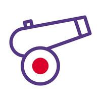 cannon icon duotone red purple colour military symbol perfect. vector