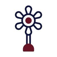 Flower icon duotone maroon navy colour easter symbol illustration. vector