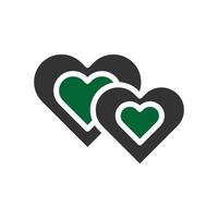 Love icon solid grey green style valentine illustration symbol perfect. vector