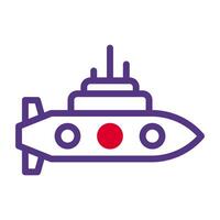 submarine icon duotone red purple colour military symbol perfect. vector