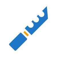 knife icon solid blue orange blue colour military symbol perfect. vector