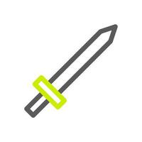 sword icon duocolor grey vibrant green colour military symbol perfect. vector