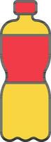 Bottle Icon In Red And Yellow Color. vector