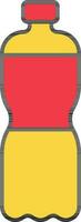 Bottle Icon In Red And Yellow Color. vector