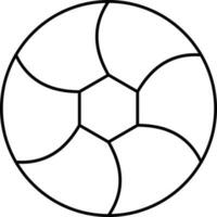 Isolated Soccer Ball Icon In Line Art. vector