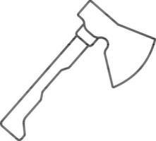 Axe Icon In Black Outline. vector