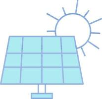 Solar Panel Or Energy Icon In Blue And White Color. vector