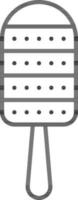 Isolated Popsicle Icon In Black Line Art. vector