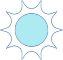 Illustration Of Sun Icon In Blue And White Color. vector