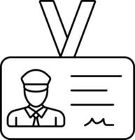 Servicio tarjeta icono en negro describir. vector