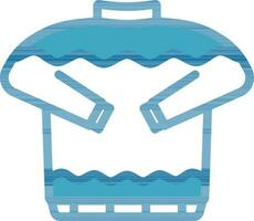 Sweater Icon In Blue And White Color. vector