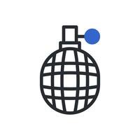 Grenade icon duotone blue grey colour military symbol perfect. vector