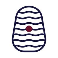 Egg icon duotone maroon navy colour easter symbol illustration. vector