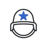 Helmet icon duotone blue grey colour military symbol perfect. vector