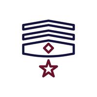 Badge icon duocolor maroon navy colour military symbol perfect. vector