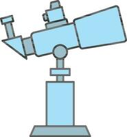 Illustration of Telescope Icon in Flat Style. vector