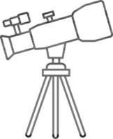 Illustration of Telescope Icon in Thin Line Art. vector