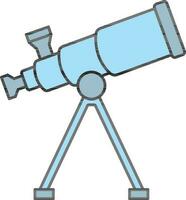 Illustration of Telescope Icon in Flat Style. vector