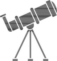 Illustration of Tripod Telescope Icon in Flat Style. vector