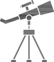 Isolated Tripod Telescope Icon in Black And White Color Flat Style. vector