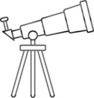 Illustration of Telescope Icon in Line Art. vector