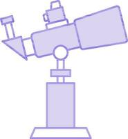 Illustration of Telescope Icon in Flat Style. vector