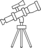 Illustration of Telescope Icon in Flat Style. vector