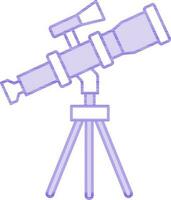 Isolated Telescope Icon in Purple And White Color icon in Flat Style. vector