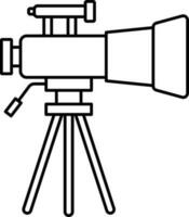 Illustration of Telescope Icon in Flat Style. vector