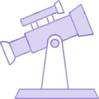 Illustration of Telescope Icon in Flat Style. vector