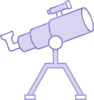 Illustration of Telescope Icon in Flat Style. vector
