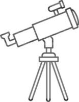 Illustration of Tripod Telescope Icon in Flat Style. vector